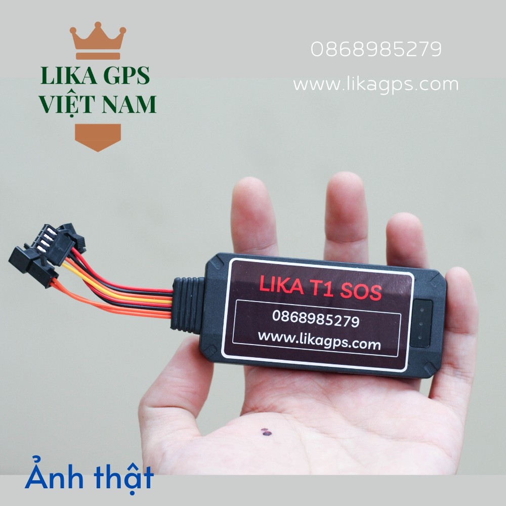 Định vị xe máy, ô tô LIKA T1 SOS - Nghe âm thanh - Miễn phí phần mềm Tiếng Việt trọn đời - Bảo hành 1 năm