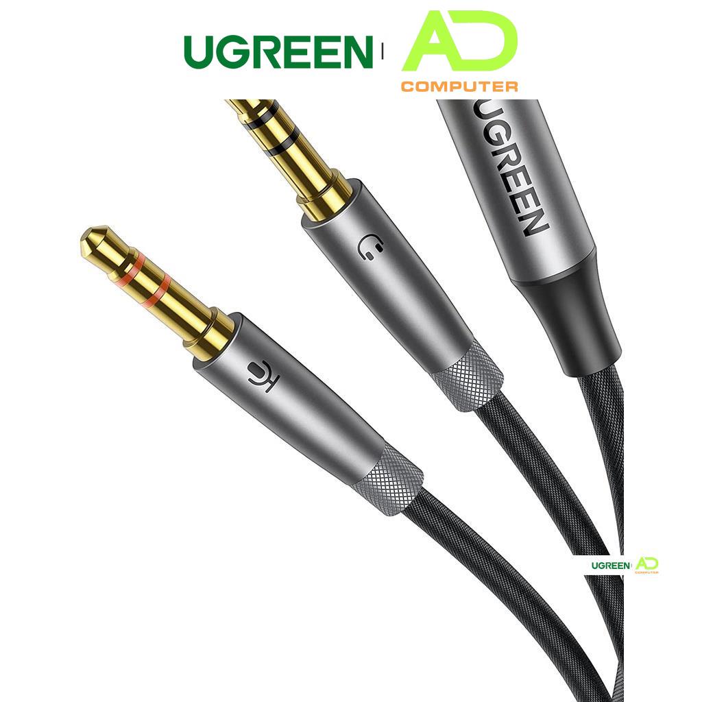 Dây Audio chuyển tai nghe 3.5mm sang 2 đầu Mic và Tai nghe UG REEN AV140 AV193