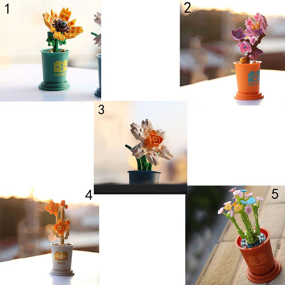LUOL Bộ Đồ Chơi Lắp Ráp Mô Hình Hoa Hồng Ba Chiều DIY