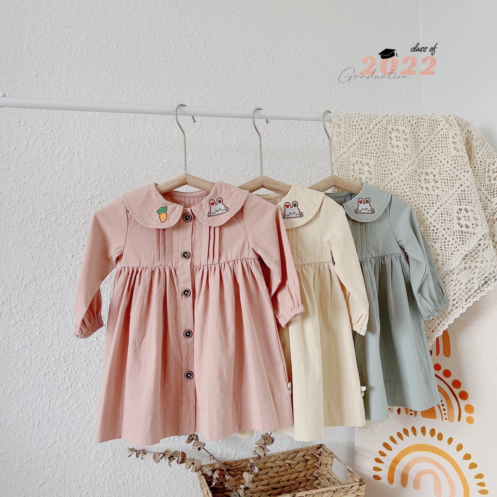 Áo khoác kaki dáng váy cho bé gái 1-5 tuổi (Mã 025)