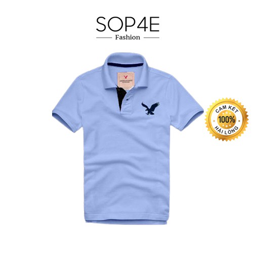 Áo thun nam trơn cổ bẻ Đại bàng Ame Sop4E Fashion