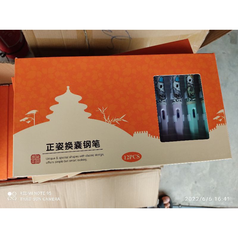 hộp 12 chiếc bút máy đầu tẩy TC