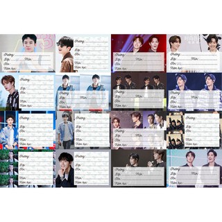 Nhãn / thời khóa biểu Tiêu Chiến Vương Nhất Bác Trần tình lệnh nhãn tên nhãn tập nhãn vở