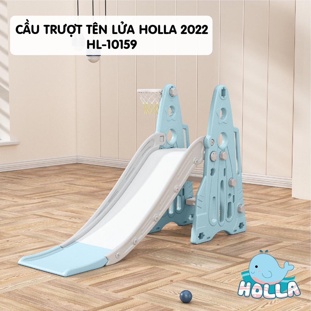 Cầu trượt tên lửa Holla 2022 HL-10161| Cầu trượt cho bé Holla chính hãng an toàn cho bé vừa học, vừa vui chơi