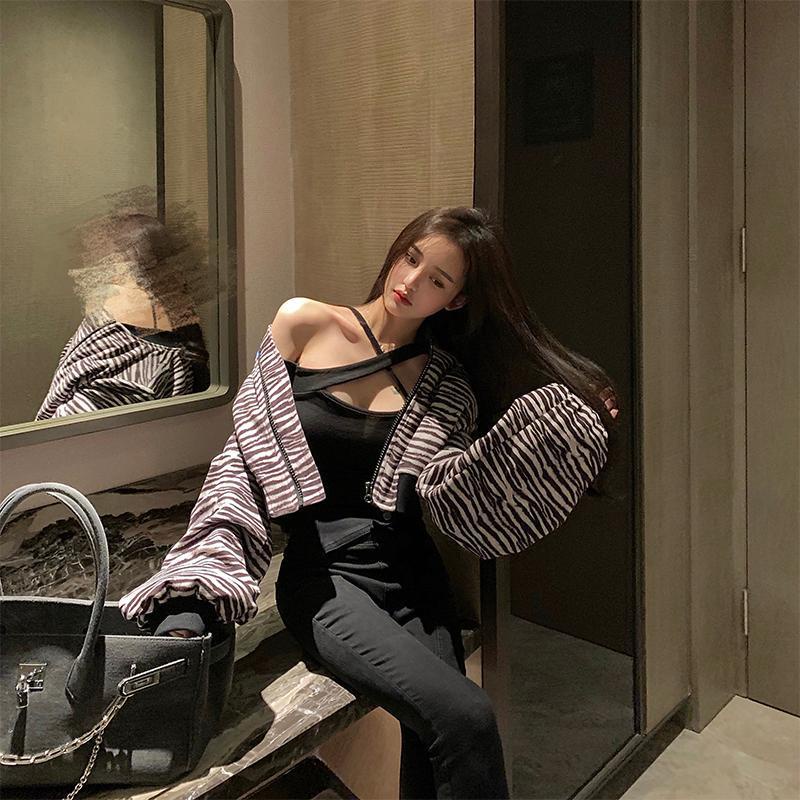 Áo thun COZOKC tay dài trễ vai dáng ôm quyến rũ dễ phối đồ