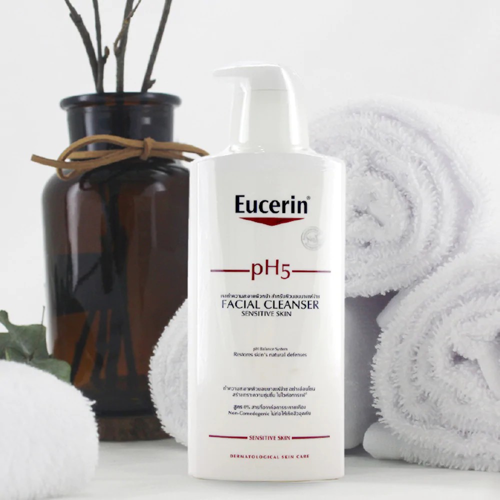 [Mã COSDAY giảm 8% đơn 150K] Sữa rửa mặt pH5 cho da nhạy cảm Eucerin Facial Cleanser Sensitive Skin 400ml
