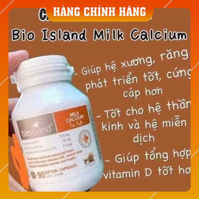[100% Hàng Chuẩn] Canxi milk Bioisland làm từ sữa bò- chuẩn Úc- (date 2024)