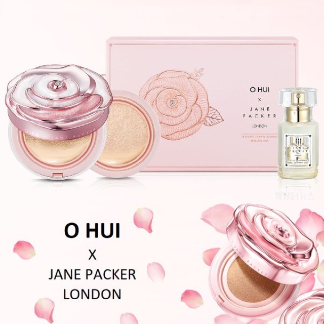 [Chính hãng] Set Cushion Ohui - Phiên Bản Hoa Hồng đẹp - Tặng kèm Nước hoa Luxury Jane Packer