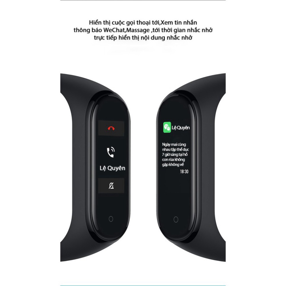 DUY NHẤT HÔM NAY XiaoMi MiBand 4 đồng hồ thông minh band AI Màng hình 7 sắc Đo nhịp tim đo huyết bước chân app tập thể d