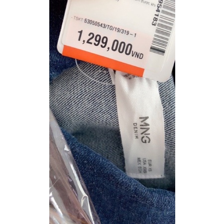 Áo khoác jeans mango authentic size xs