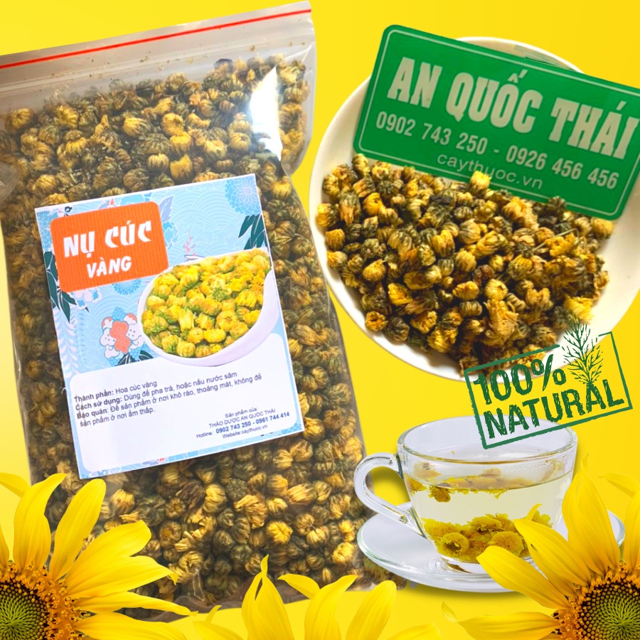Trà Hoa Cúc (Nụ Cúc) 500g Sấy Khô Thượng Hạng (Thơm, Sạch), Nụ Cúc Vàng Ngủ Ngon, Trà Hoa Cúc Đẹp Da, Thanh Lọc Cơ Thể