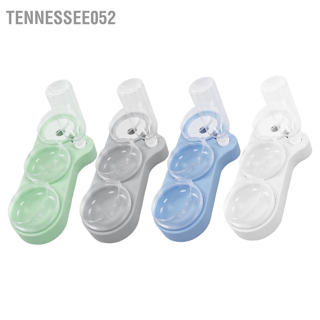 [Hàng Sẵn] Bát ăn cho mèo, cho chó ba ngăn có khay nước kèm bình cấp tự động đa năng cấp PP 3 trong 1【Tennessee052】