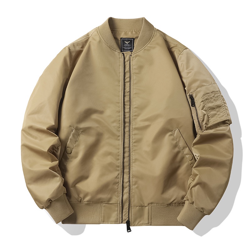 Áo khoác bomber bóng chày mỏng nam giới