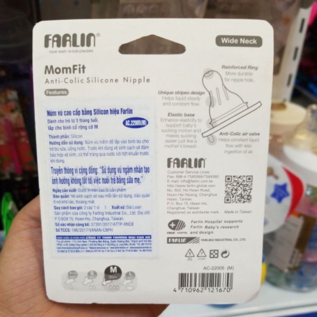 Núm bình farlin 1 chiếc