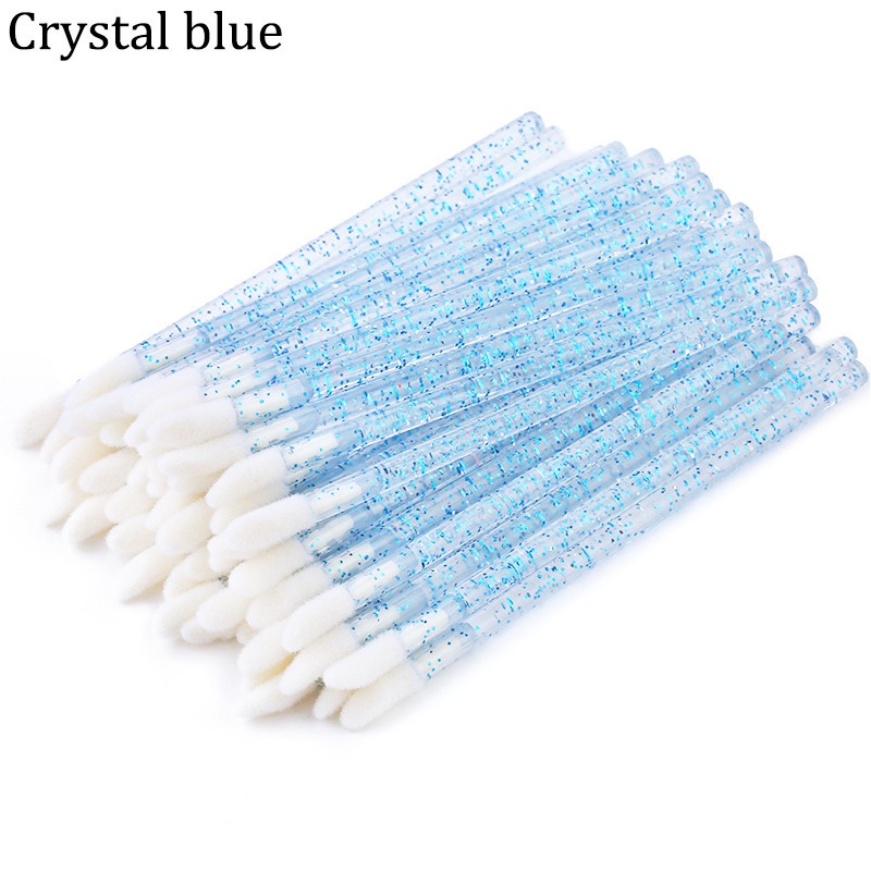 50 pha lê bàn chải môi với một lần son môi Wands áp dụng công cụ trang điểm sắc đẹp da lông mi