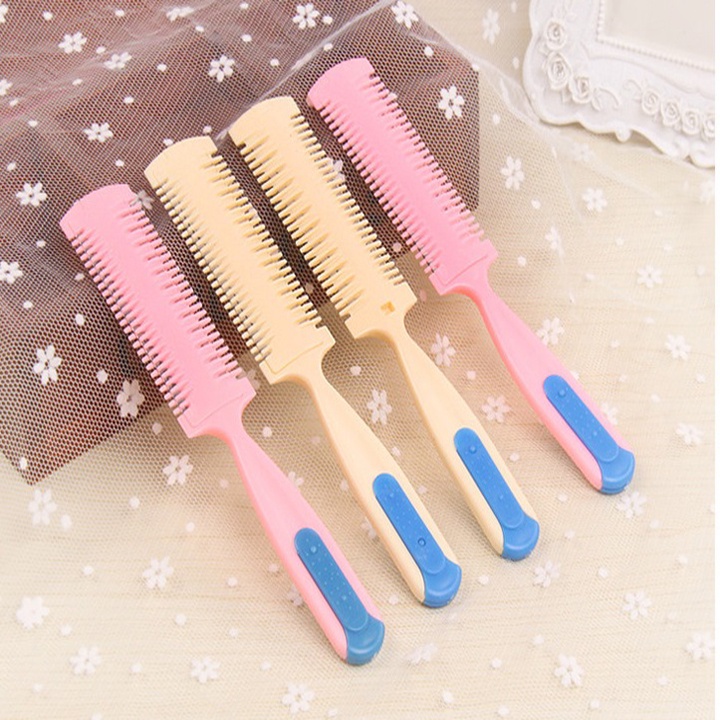 Lược Tỉa Tóc Mái Kèm Dao Lam Thông Minh LMLTOP