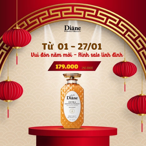 Dầu xả vào nếp suôn mượt Moist Diane Extra Straight-450ml