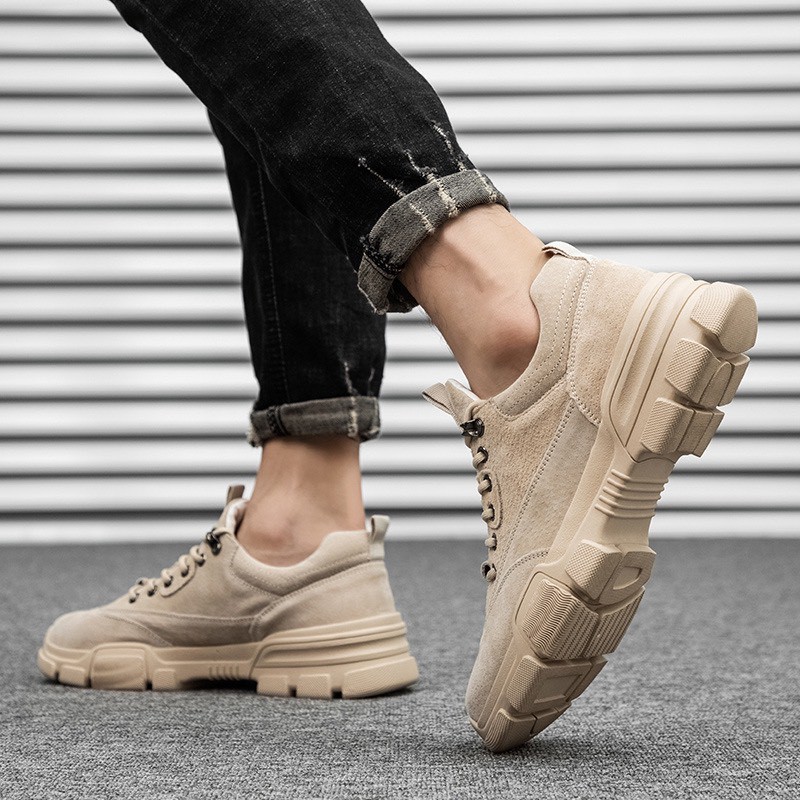 Giày nam, giày bốt nam da lộn màu đen MenlyBoy - kiểu dáng thời trang phong cách | BigBuy360 - bigbuy360.vn