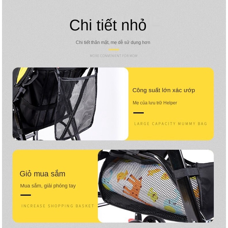 Xe đẩy trẻ em siêu nhẹ và di động, xe đẩy mùa hè ngồi có ô