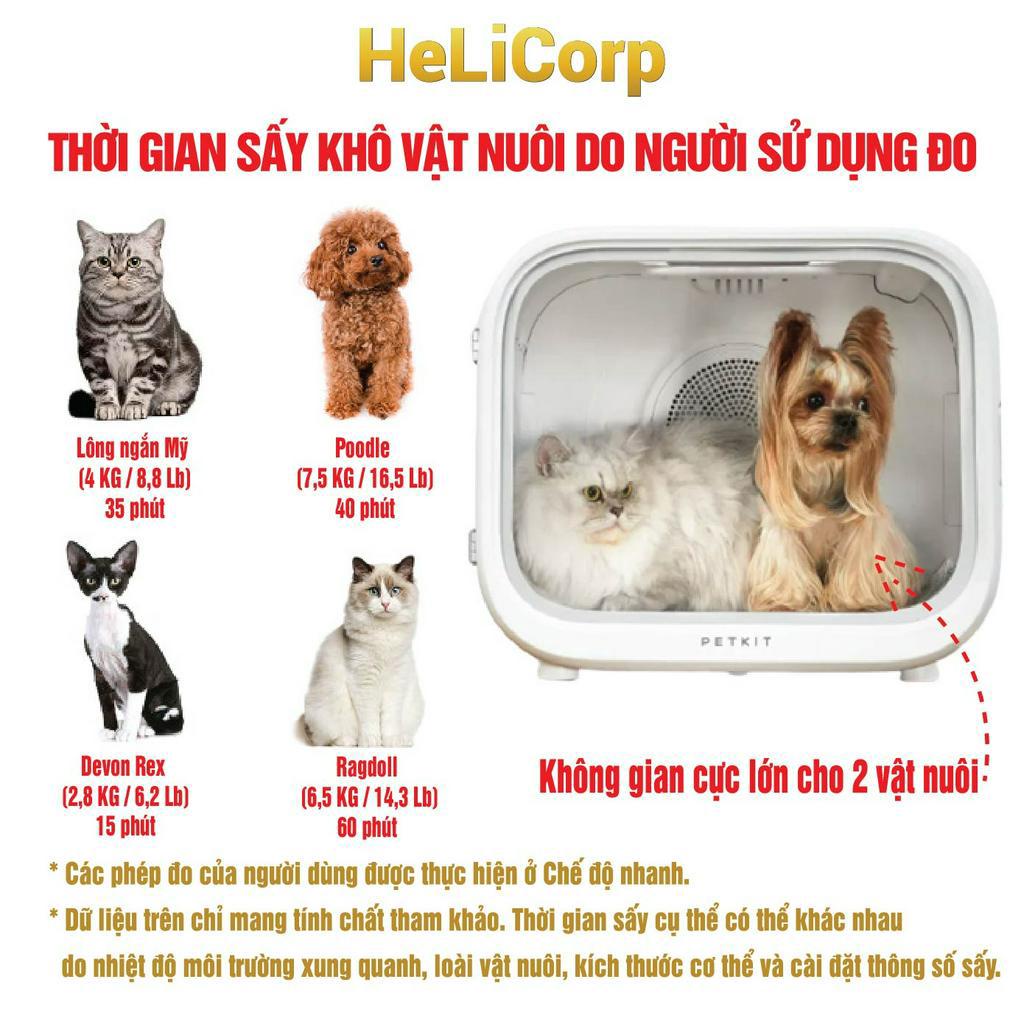 Máy Sấy Cho Chó Mèo, Lồng Sấy Lông Thú Cưng Petkit Air Salon Max Pro 2024
