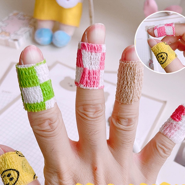 Băng Quấn Bảo Vệ Ngón Tay Tự Dính Co Dãn Nhiều Màu Khi Viết Bài, Chơi Thể Thao Cho Học Sinh Sinh Viên