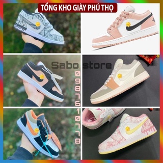 Giày Thể Thao Nữ Jordan 1 Low Hồng Vảy Sơn, JD Hồng Cam Các Mẫu cực hot cho Nữ Full Box 2021