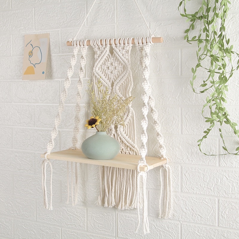 Kệ treo tường macrame decor trang trí