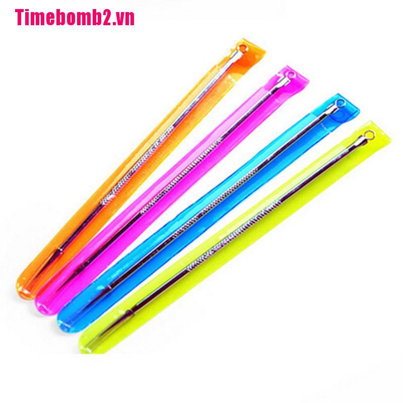 1 Dụng Cụ Nặn Mụn Đầu Đen / Mụn Trứng Cá Cầm Tay Màu Bạc