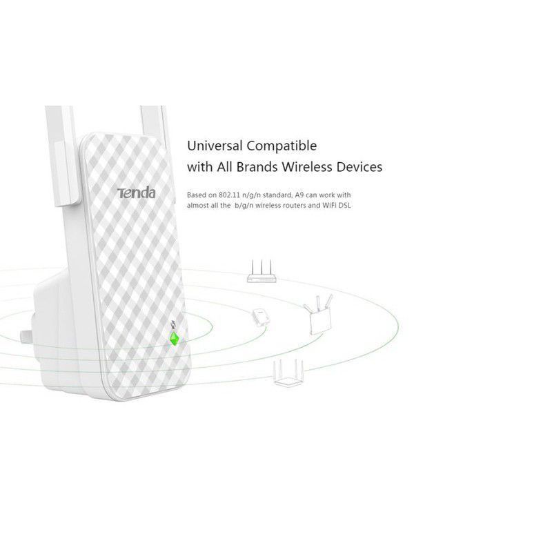 Bộ kích sóng Wifi Tenda A9 Tốc Độ 300Mbps - Hàng Chính Hãng