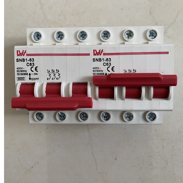 Attomat đảo chiều 3P 63A, Cầu dao đảo chiều 3P 63A SNB1-63 LW