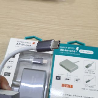 Đầu đọc OTG 3.0 - 3 trong 1  Jack USB Type - C