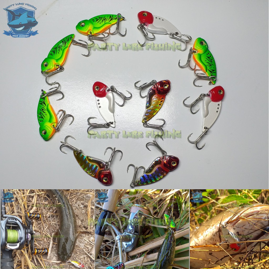 Mồi Câu cá lóc - Cá sắt VIP 35 - 7g -  Mắt 3D - Body nhỏ - Run lắc chuẩn - Có thể trị được cá nhát mồi