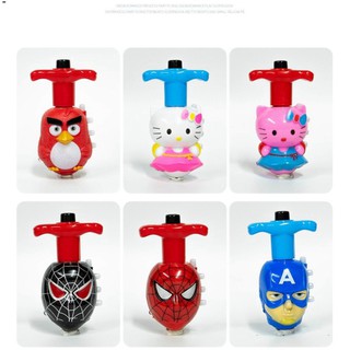 Con Quay Đồ Chơi Fidget Spinner Laser Hình Người Nhện Có Đèn Led Và Nhạc Cho Bé
