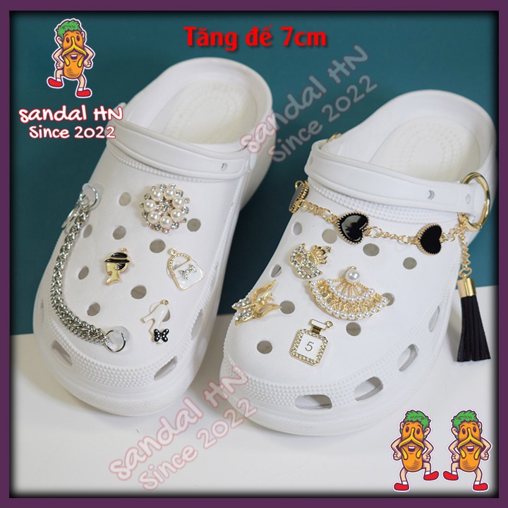 dép hot trend 2020 , tăng chiều cao 7cm kèm ticker trang trí