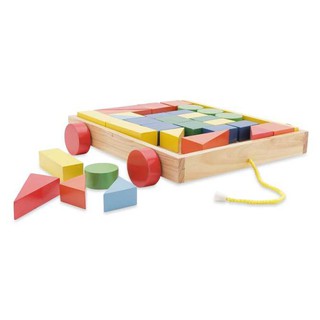 Bộ xây dựng trên xe 35 chi tiết gỗ tự nhiên an toàn cho bé phát triển tư duy sáng tạo