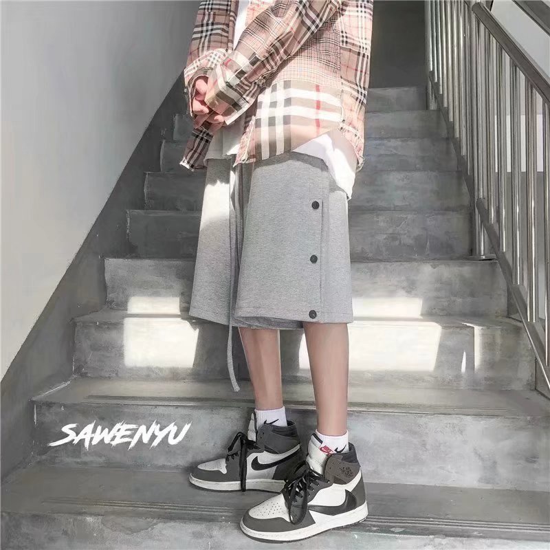 Quần Short Thể Thao Ống Rộng Phong Cách Nhật Bản Dành Cho Nam