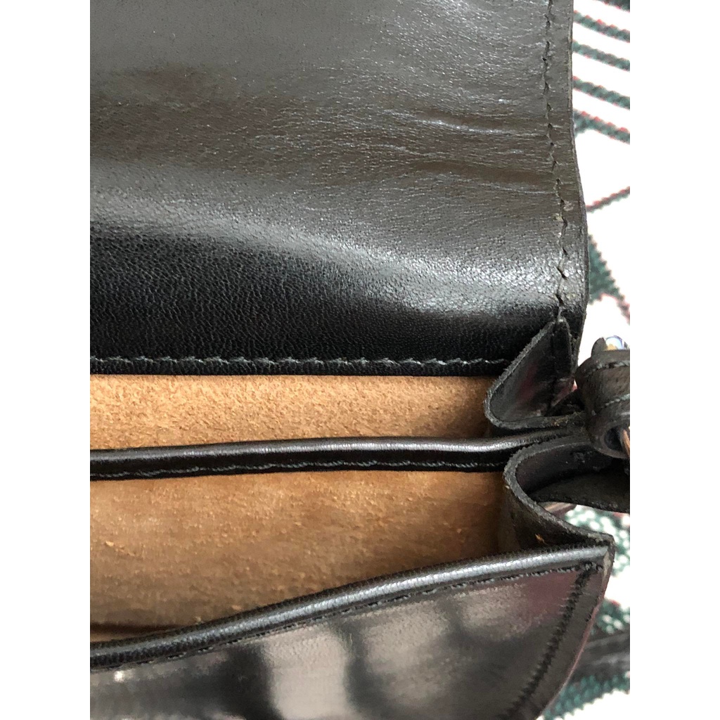 Túi đeo chéo mini hiệu Vera Pelle của Ý da mộc