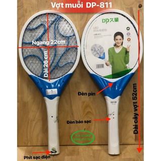Vợt muỗi DP 811 có phích sạc điện đèn pin