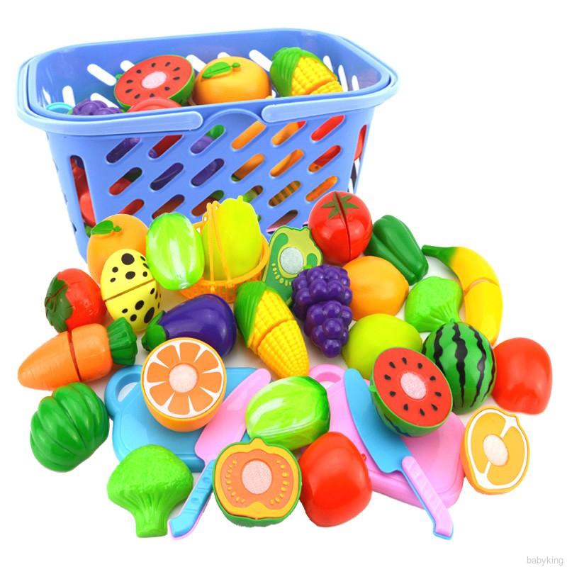 Bộ đồ chơi cắt rau củ trái cây bằng nhựa an toàn cho trẻ