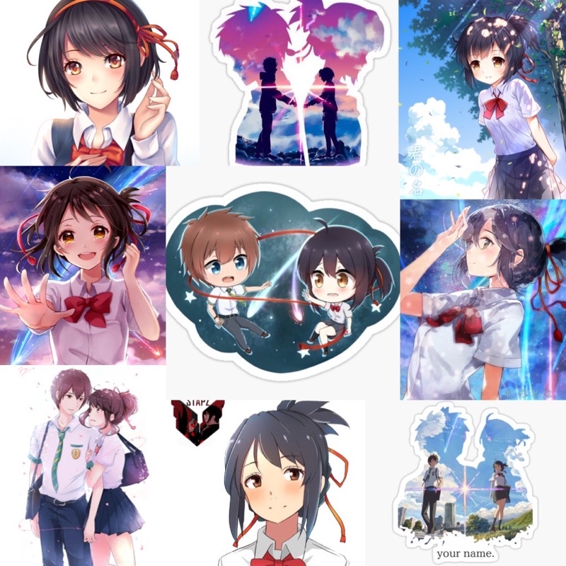 Hình dán yourname 30-60 cái khác nhau ép lụa khác nhau / ảnh Sticker anime your name