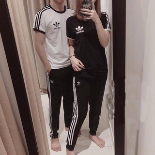 Quần dài thể thao 3 sọc trắng unisex