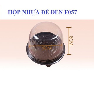 SET 10 HỘP NHỰA TRÒN ĐẾ ĐEN/NÂU  F057 / 2190.031