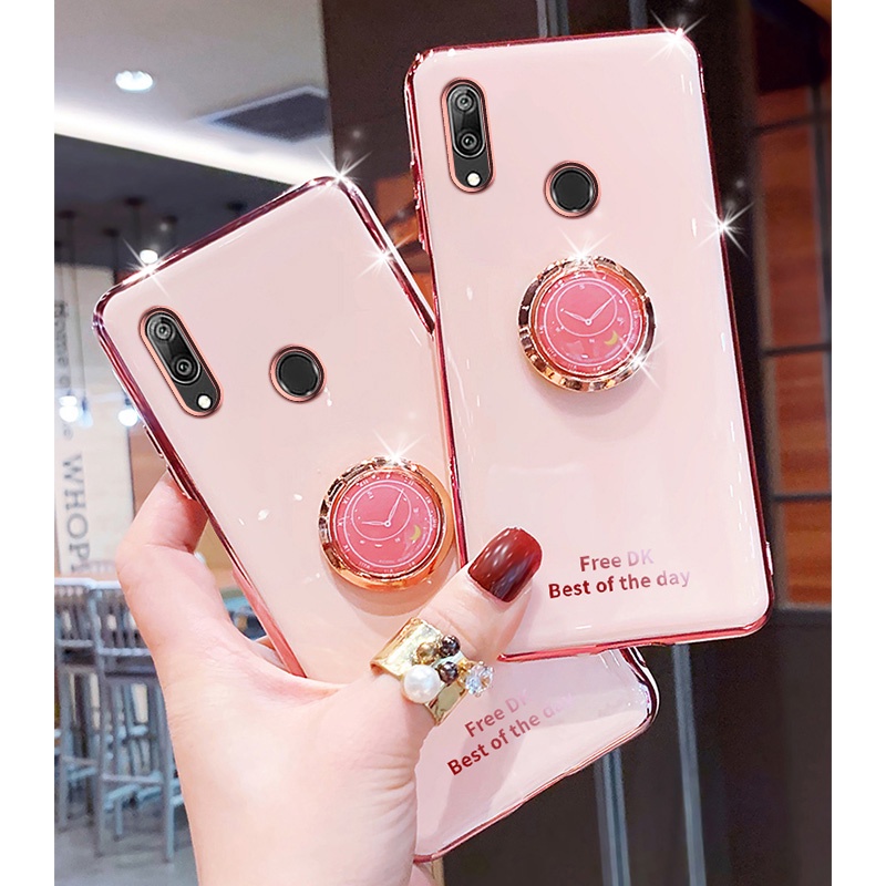 Ốp điện thoại đính kim tuyến có vòng đỡ nam châm cao cấp cho Huawei Y7 Pro Y6P Y5 Y9 Prime 2019 Y6 Pro 2019