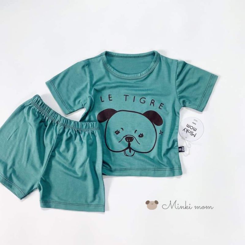 Bộ thun lạnh Túi Zip siêu đẹp hình cún cho bé trai bé gái