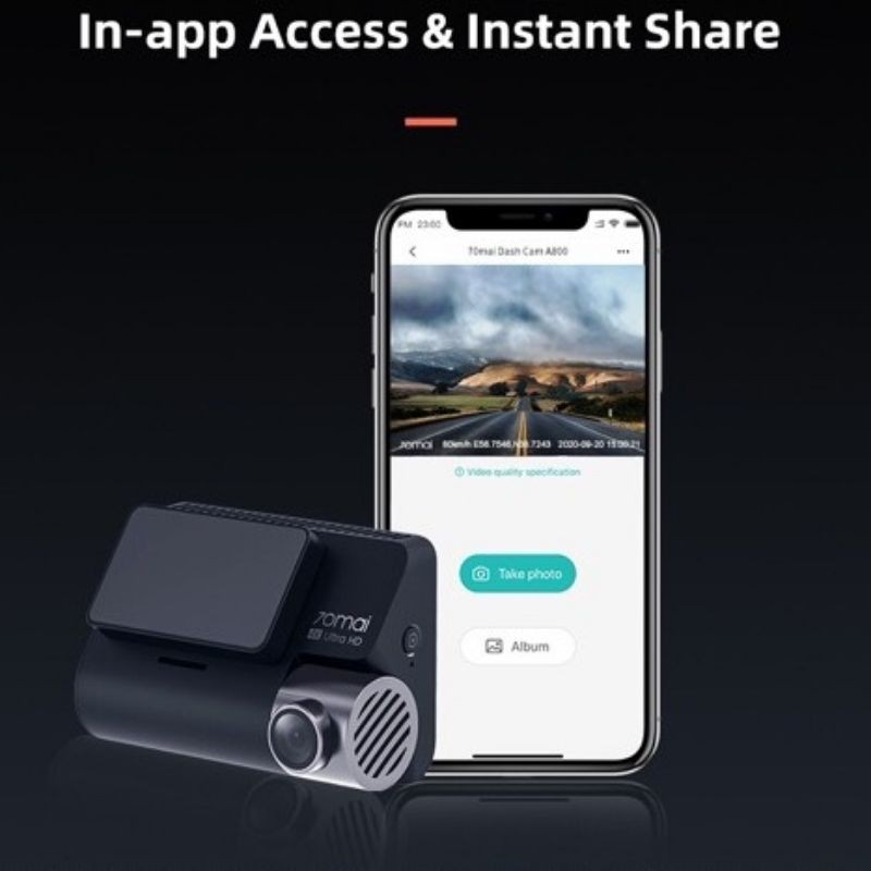 Camera Hành Trình Xiaomi 70mai A800 💖𝗙𝗥𝗘𝗘 𝗦𝗛𝗜𝗣💖 70mai A800 Dashcam giá rẻ. Ghi hình 4K Wifi GPS