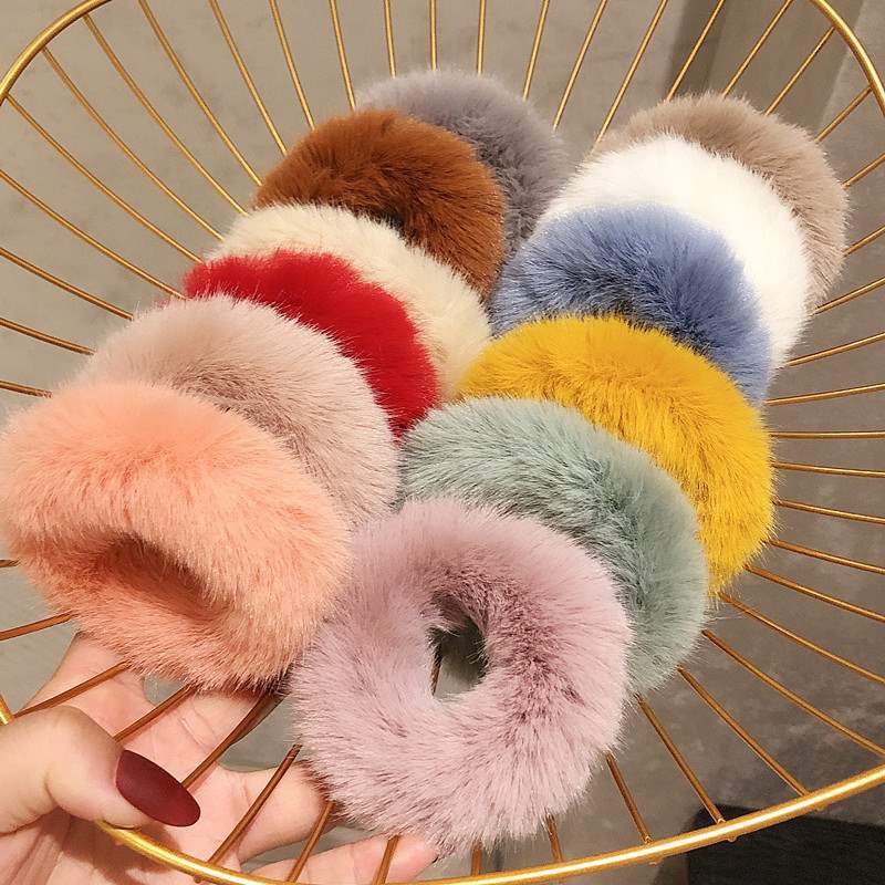 South Korea's new autumn and winter girl cute macaron head rope B0037
