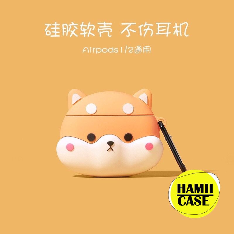 Case Vỏ Bao Airpods Đựng Tai Nghe Airpod 2 Pro Chó Shiba Inu Siêu Dễ Thương