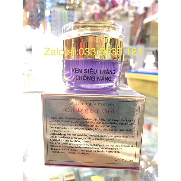 [chuẩn hàng hủ 15g] kem axury collagen+ gold siêu dưỡng trắng-chống nắng