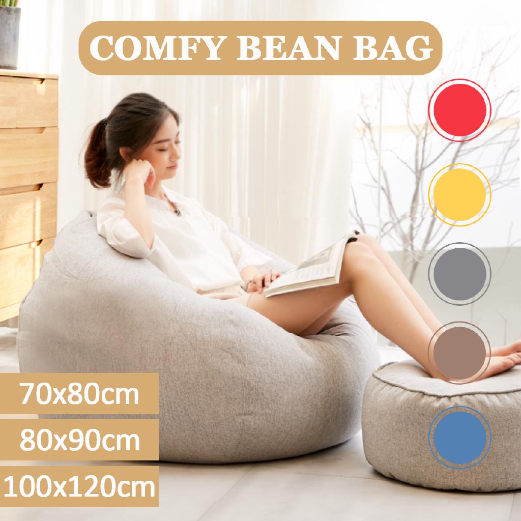 Vỏ ghế lười sofa màu trơn tiện dụng cho người lớn và trẻ em