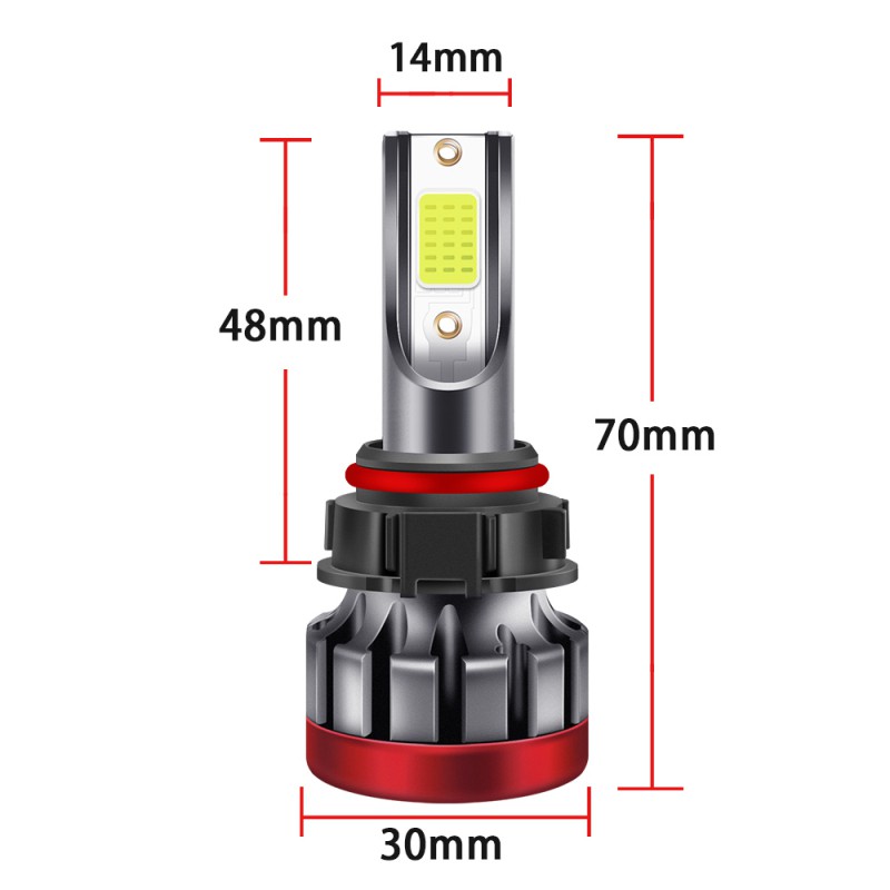 2 bóng đèn LED 8000K 3000 lumen 30W H8/H1/880/881/5202/9005/HB3/9006/HB4/P13W